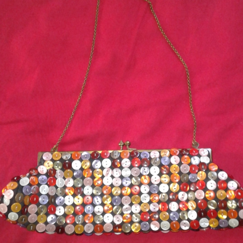 vintage button purse
